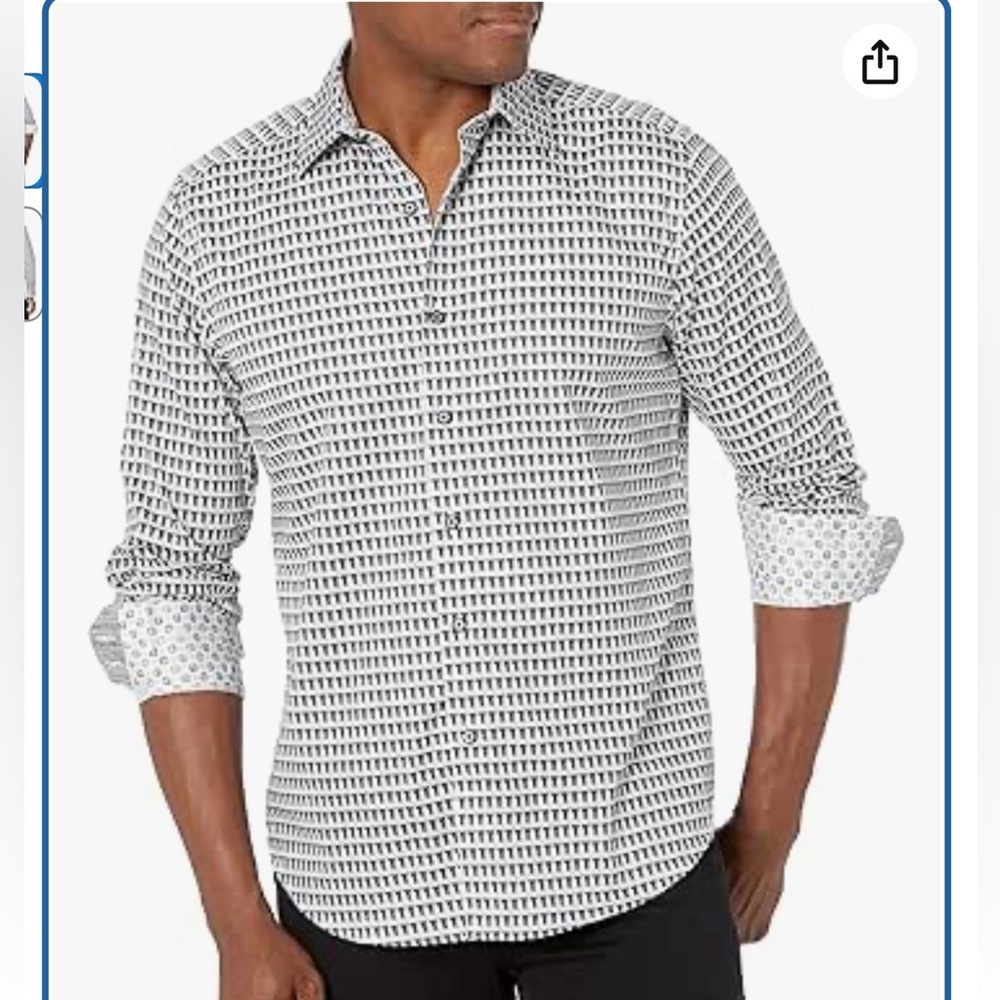 Robert Graham The Francis Cool Minaret checks effect long sleeve shirt Size Med.